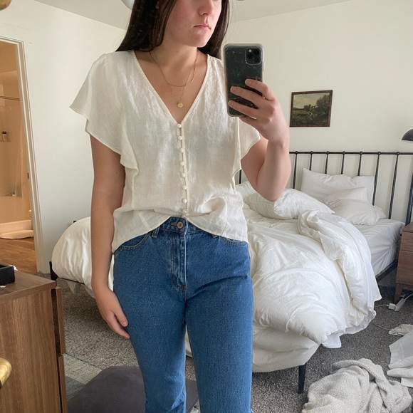 Madewell Tops - Madewell Flutter Sleeve Top